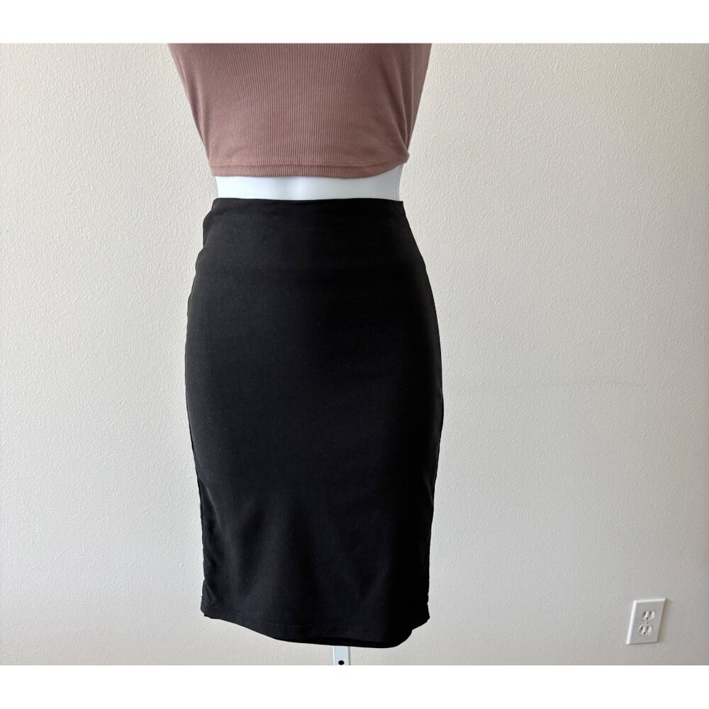 Mini Skirt Small BodyCon Gold Zip Adjustable Slit Streetwear Minimalist Preppy - Picture 3 of 15